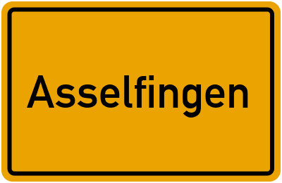 Ortsschild von Asselfingen in Baden-Württemberg