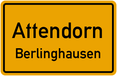 Straßenverzeichnis Attendorn Berlinghausen
