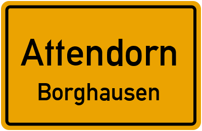 Straßenverzeichnis Attendorn Borghausen
