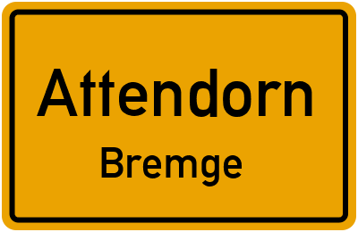 Straßenverzeichnis Attendorn Bremge