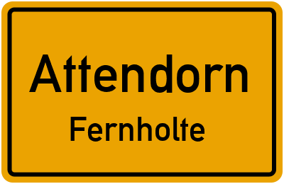 Ortsschild Attendorn Fernholte