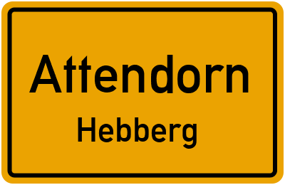 Ortsschild Attendorn Hebberg