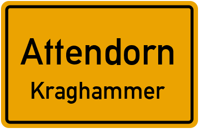 Ortsschild Attendorn Kraghammer