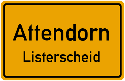 Straßenverzeichnis Attendorn Listerscheid
