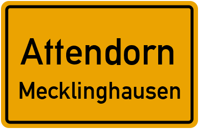 Ortsschild Attendorn Mecklinghausen