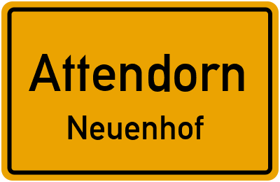 Ortsschild Attendorn Neuenhof