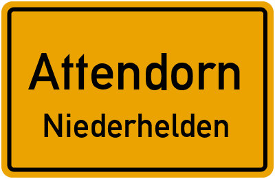 Straßenverzeichnis Attendorn Niederhelden