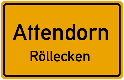 Straßenverzeichnis Attendorn Röllecken