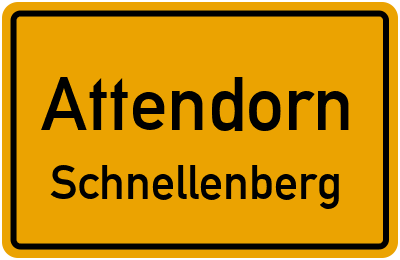 Ortsschild Attendorn Schnellenberg