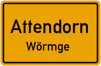 Straßenverzeichnis Attendorn Wörmge