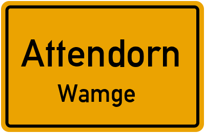 Straßenverzeichnis Attendorn Wamge
