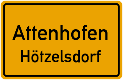 Straßenverzeichnis Attenhofen Hötzelsdorf
