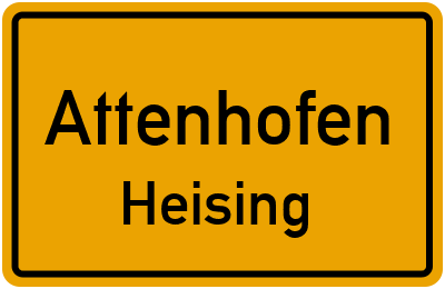 Straßenverzeichnis Attenhofen Heising