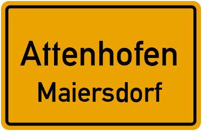 Straßenverzeichnis Attenhofen Maiersdorf