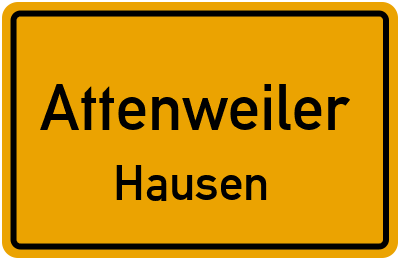 Straßenverzeichnis Attenweiler Hausen