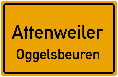 Straßenverzeichnis Attenweiler Oggelsbeuren