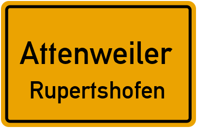 Straßenverzeichnis Attenweiler Rupertshofen
