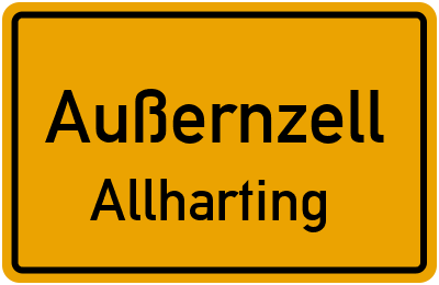 Straßenverzeichnis Außernzell Allharting