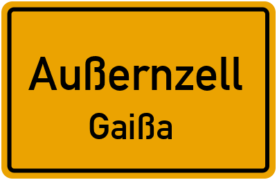 Straßenverzeichnis Außernzell Gaißa