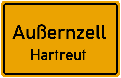 Straßenverzeichnis Außernzell Hartreut