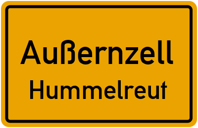 Ortsschild Außernzell Hummelreut