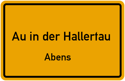 Straßenverzeichnis Au in der Hallertau Abens