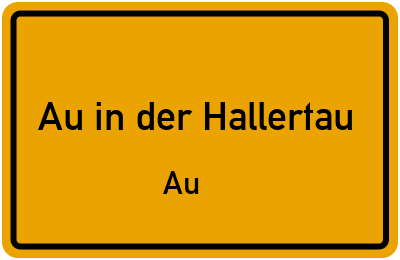 Straßenverzeichnis Au in der Hallertau Au
