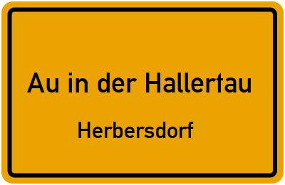 Straßenverzeichnis Au in der Hallertau Herbersdorf