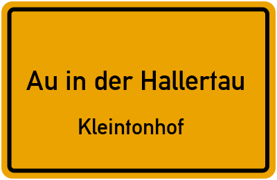 Straßenverzeichnis Au in der Hallertau Kleintonhof