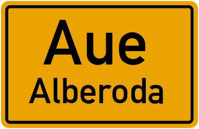 Straßenverzeichnis Aue Alberoda