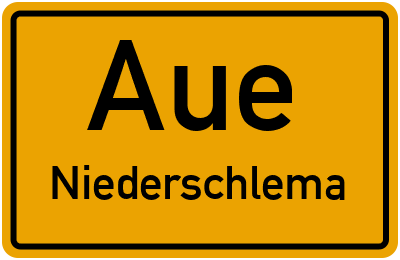 Straßenverzeichnis Aue Niederschlema
