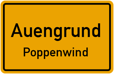 Straßenverzeichnis Auengrund Poppenwind