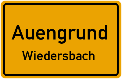 Straßenverzeichnis Auengrund Wiedersbach