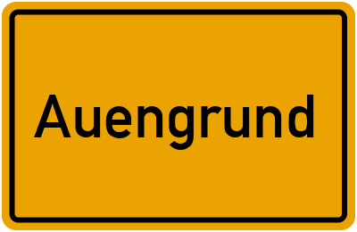 Ortsschild von Gemeinde Auengrund in Thüringen