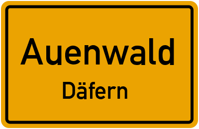 Straßenverzeichnis Auenwald Däfern