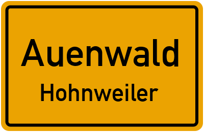Straßenverzeichnis Auenwald Hohnweiler