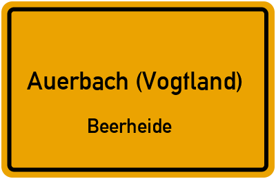 Straßenverzeichnis Auerbach (Vogtland) Beerheide
