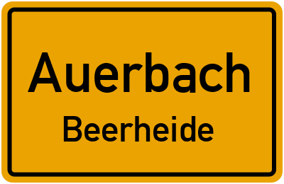 Straßenverzeichnis Auerbach Beerheide