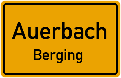 Straßenverzeichnis Auerbach Berging