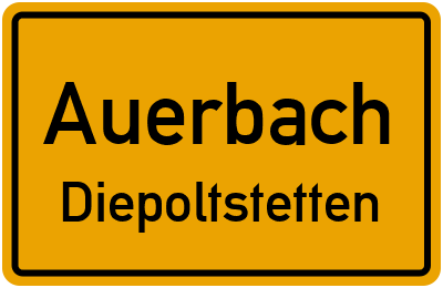 Straßenverzeichnis Auerbach Diepoltstetten