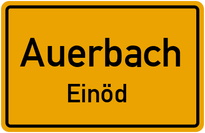 Straßenverzeichnis Auerbach Einöd