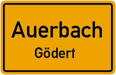 Ortsschild Auerbach Gödert