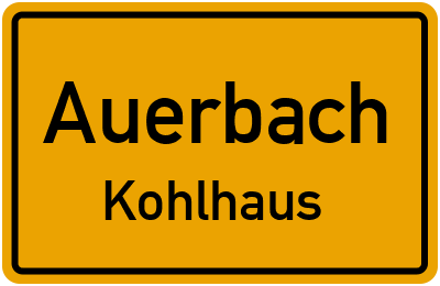 Straßenverzeichnis Auerbach Kohlhaus