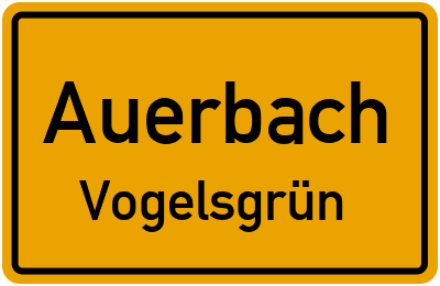 Straßenverzeichnis Auerbach Vogelsgrün