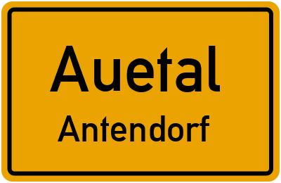 Ortsschild Auetal Antendorf