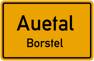 Ortsschild Auetal Borstel