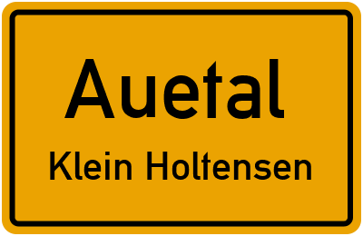 Ortsschild Auetal Klein Holtensen