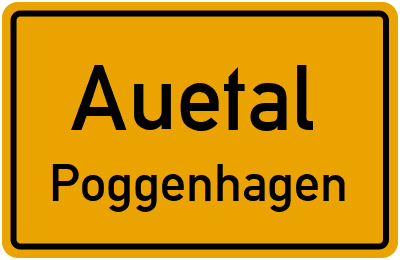 Ortsschild Auetal Poggenhagen