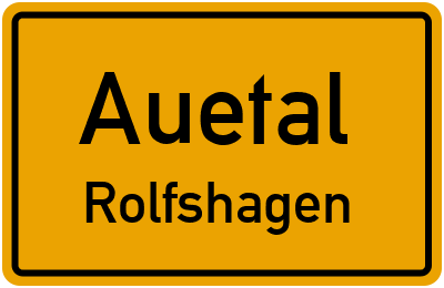 Ortsschild Auetal Rolfshagen