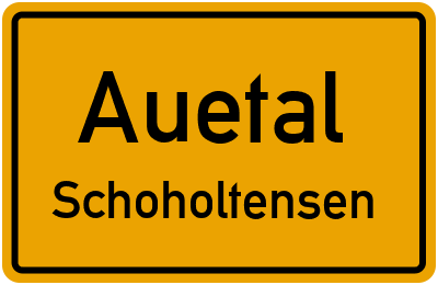 Ortsschild Auetal Schoholtensen